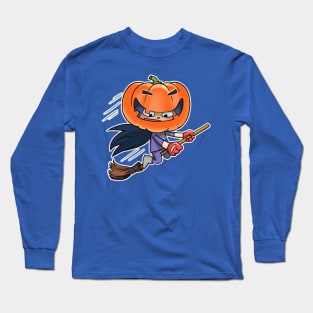 Kitty The Witch Halloween Long Sleeve T-Shirt